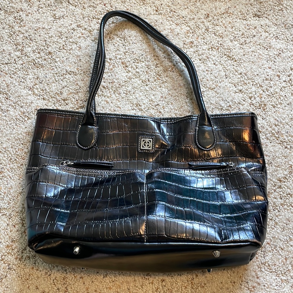 Giani Bernini black leather bag